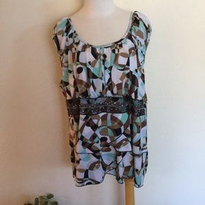 Venezia Blouse W/ Sparkling Belt Detail 22/24W